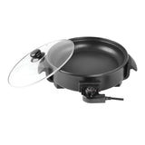 Brentwood 12-Inch Round Nonstick Electric Skillet with Vented Glass Lid