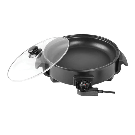 Brentwood 12-Inch Round Nonstick Electric Skillet with Vented Glass Lid