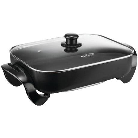 Brentwood 16-In. 1400-Watt Nonstick Electric Skillet with Glass Lid