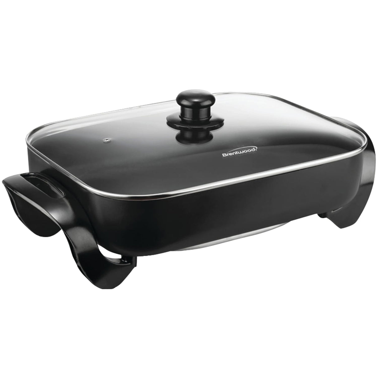 Brentwood 16-In. 1400-Watt Nonstick Electric Skillet with Glass Lid