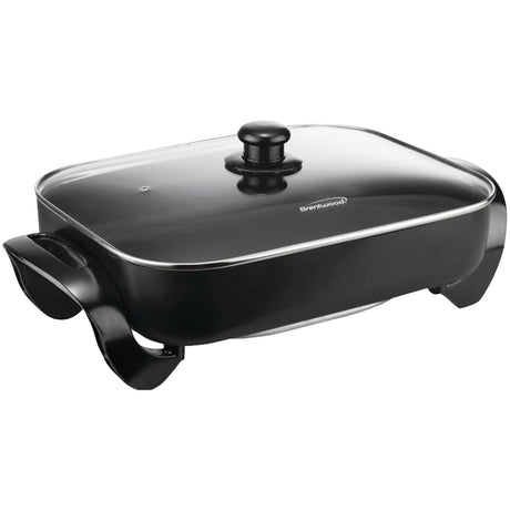 Brentwood 16-In. 1400-Watt Nonstick Electric Skillet with Glass Lid