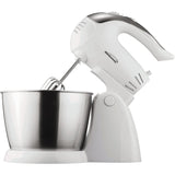 Brentwood 5-Speed + Turbo Electric Stand Mixer with Bowl, White