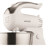 Brentwood 5-Speed + Turbo Electric Stand Mixer with Bowl, White