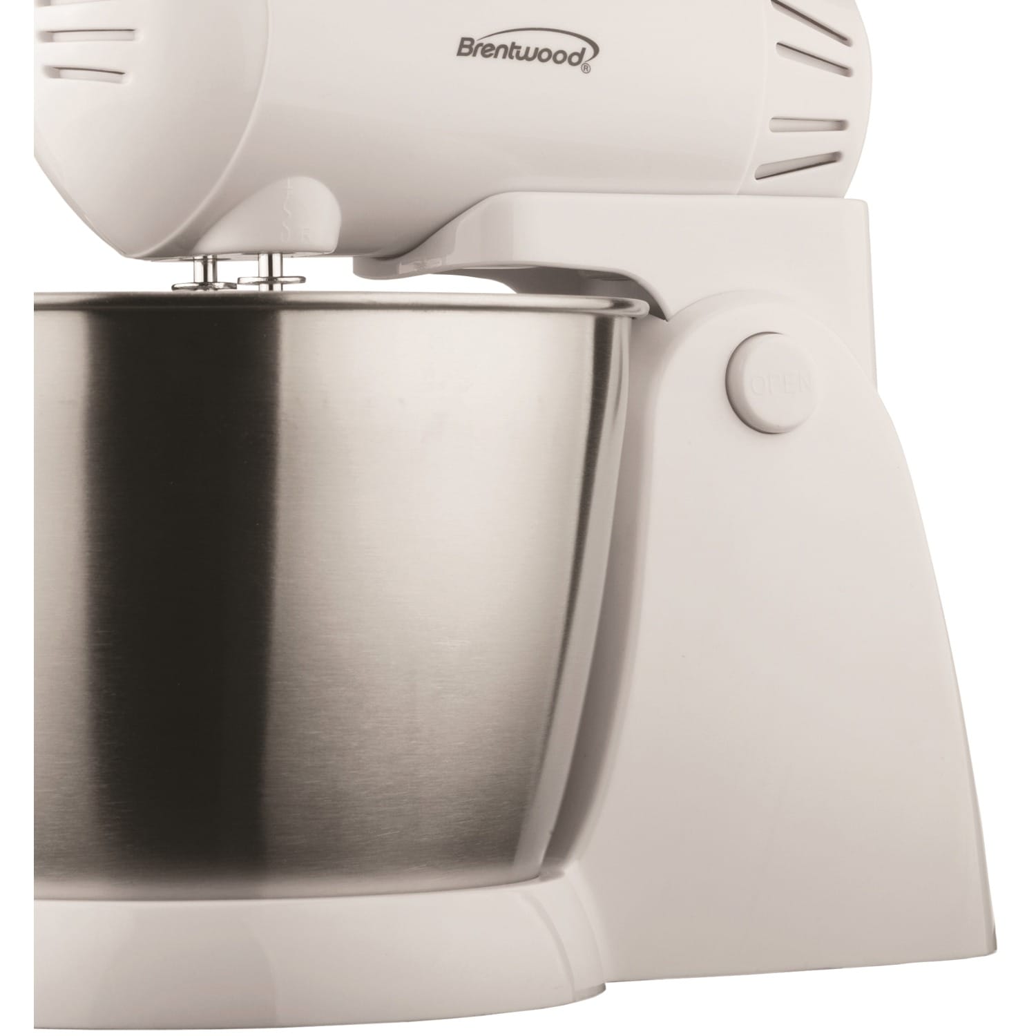 Brentwood 5-Speed + Turbo Electric Stand Mixer with Bowl, White