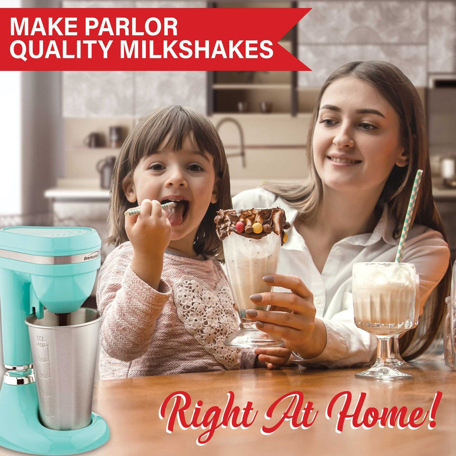Brentwood 15-Ounce Classic Milkshake Maker