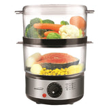 Brentwood 400-Watt 5-Qt. 2-Tier Electric Food Steamer with Steam Trays and Lid