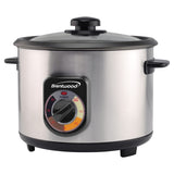 Brentwood 10-Cup Uncooked/20-Cup Cooked 700-Watt Stainless Steel Crunchy Persian Rice Cooker with Lid