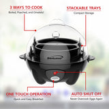 Brentwood Electric Egg Cooker with Auto Shutoff, Black