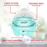 Brentwood Electric Egg Cooker with Auto Shutoff, Blue