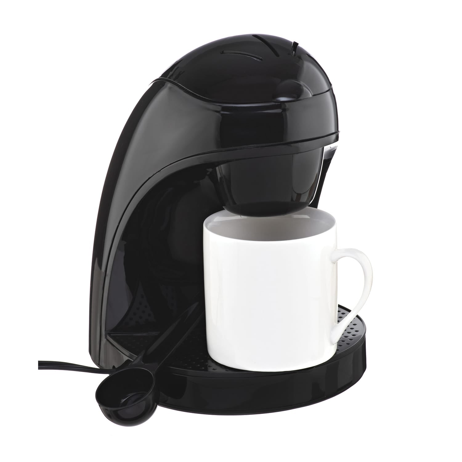 Brentwood Single-Serve Drip Coffee Maker with Ceramic Mug, Black