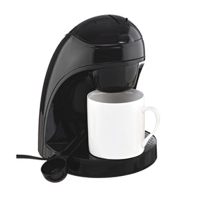 Brentwood Single-Serve Drip Coffee Maker with Ceramic Mug, Black