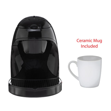 Brentwood Single-Serve Drip Coffee Maker with Ceramic Mug, Black
