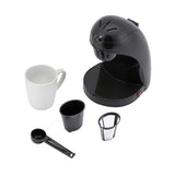 Brentwood Single-Serve Drip Coffee Maker with Ceramic Mug, Black