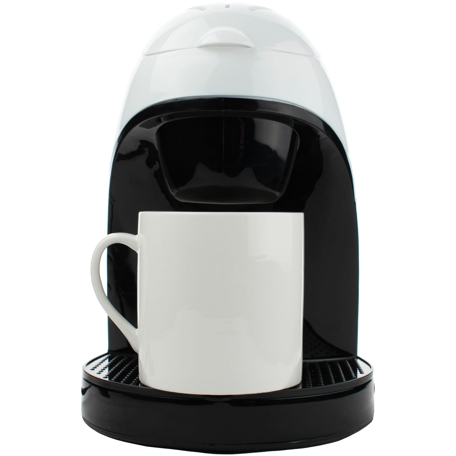 Brentwood Single-Serve Drip Coffee Maker with Ceramic Mug, White