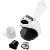 Brentwood Single-Serve Drip Coffee Maker with Ceramic Mug, White