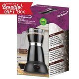 Brentwood 6-Cup Electric Moka Pot Espresso Machine, Black