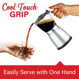 Brentwood 6-Cup Electric Moka Pot Espresso Machine, Silver