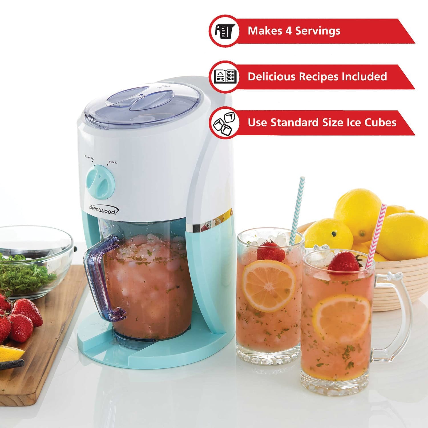 Brentwood Just For Fun TS-1425 35-Oz. Margarita and Frozen Drink Maker, Blue