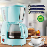 Brentwood 650-Watt 4-Cup Coffee Maker, Blue