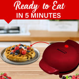 Brentwood 400-Watt 5-In. Non-Stick Mini Waffle Maker, Red