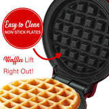 Brentwood 400-Watt 5-In. Non-Stick Mini Waffle Maker, Red