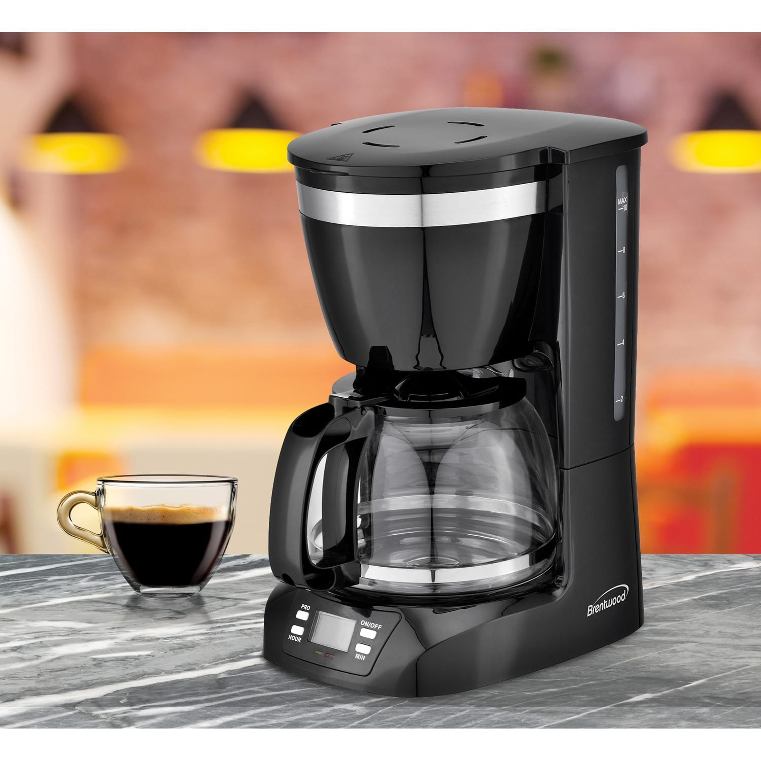 Brentwood 10-Cup Digital Coffee Maker, Black
