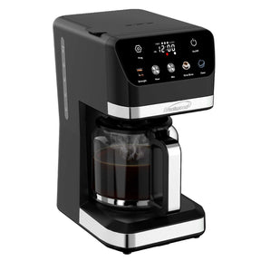 Brentwood 12-Cup 900-Watt Digital Drip Coffee Maker with Touch Display, Brew Strength Selector, and Slow Brew