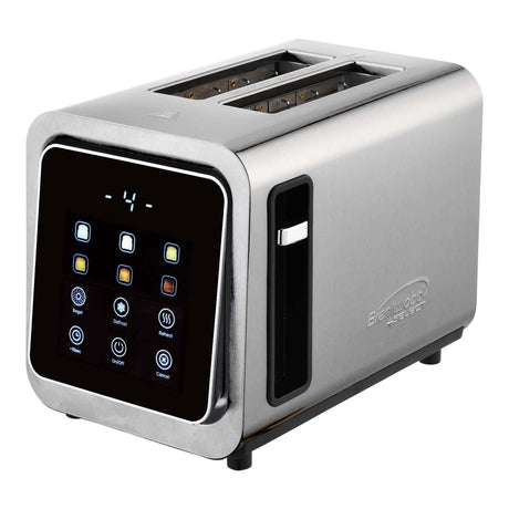 Brentwood 2-Slice 1100-Watt Touch-Screen Digital Toaster with Extra-Wide Slots, Stainless Steel