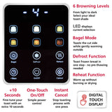 Brentwood 2-Slice 1100-Watt Touch-Screen Digital Toaster with Extra-Wide Slots, Stainless Steel