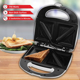 Brentwood Nonstick Compact Dual Sandwich Maker, White