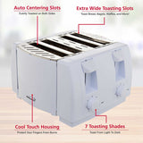 Brentwood Cool Touch 4-Slice Toaster, White