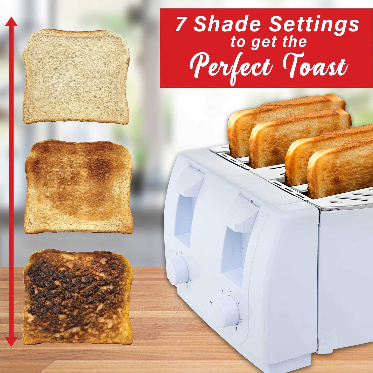 Brentwood Cool Touch 4-Slice Toaster, White