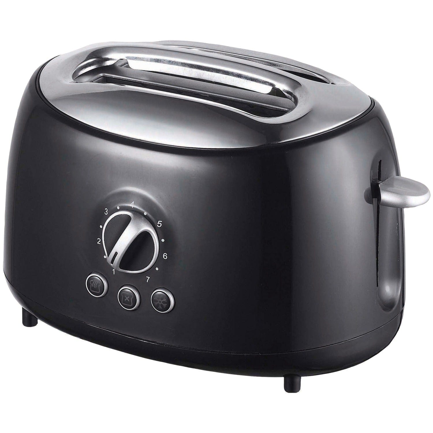 Brentwood Cool-Touch 2-Slice Retro Toaster with Extra-Wide Slots, Black