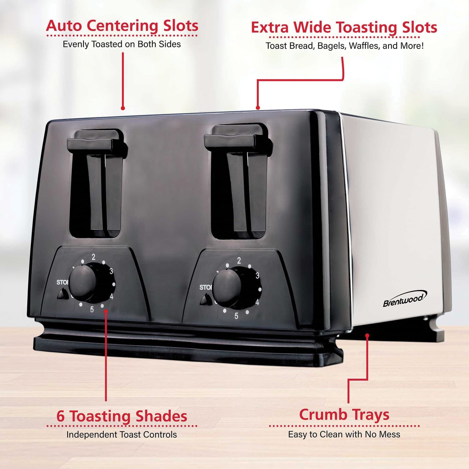Brentwood 4-Slice Toaster