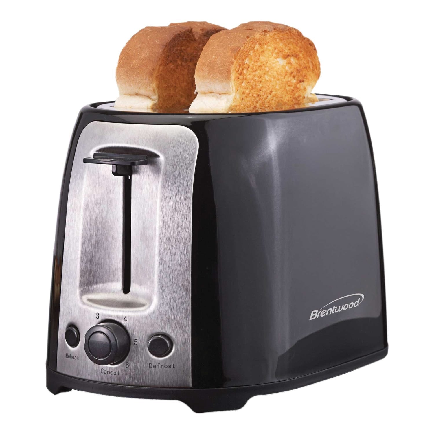 Brentwood 2-Slice Cool-Touch Toaster with Extra-Wide Slots, Black