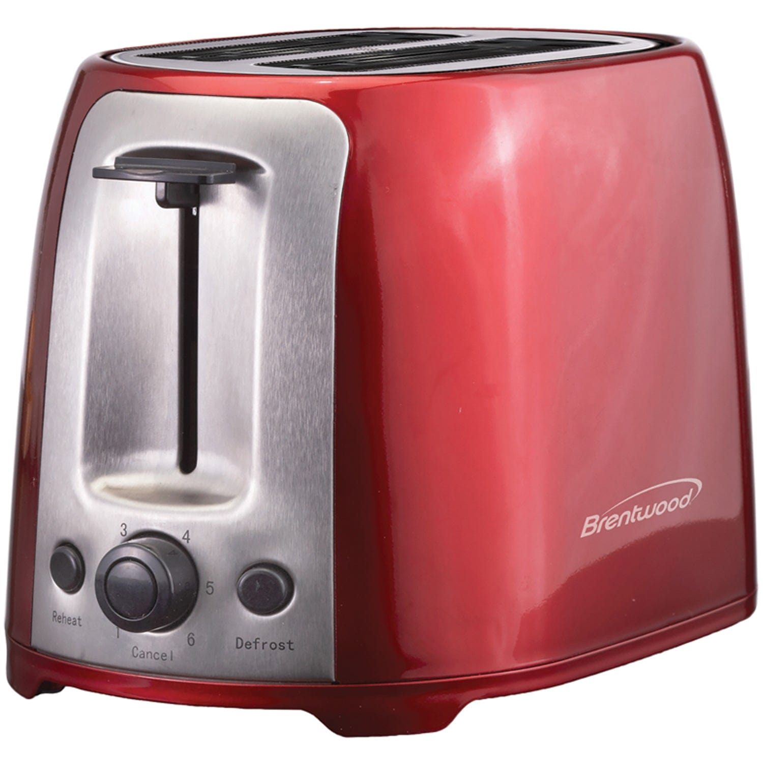 Brentwood 2-Slice Cool-Touch Toaster with Extra-Wide Slots, Red