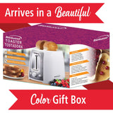 Brentwood 2-Slice Cool-Touch Toaster with Extra-Wide Slots, White