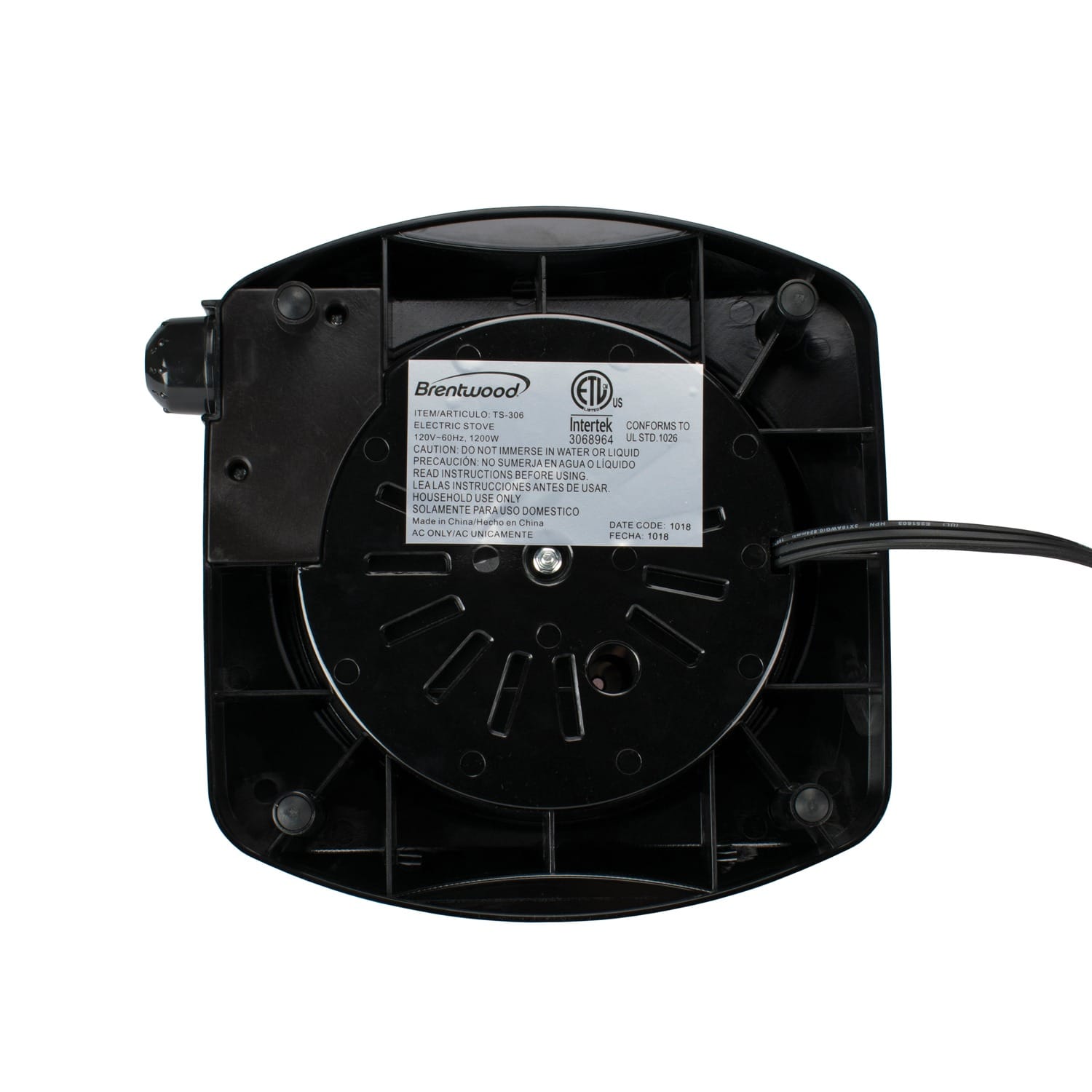 Brentwood 1200 Watt Single Electric Burner