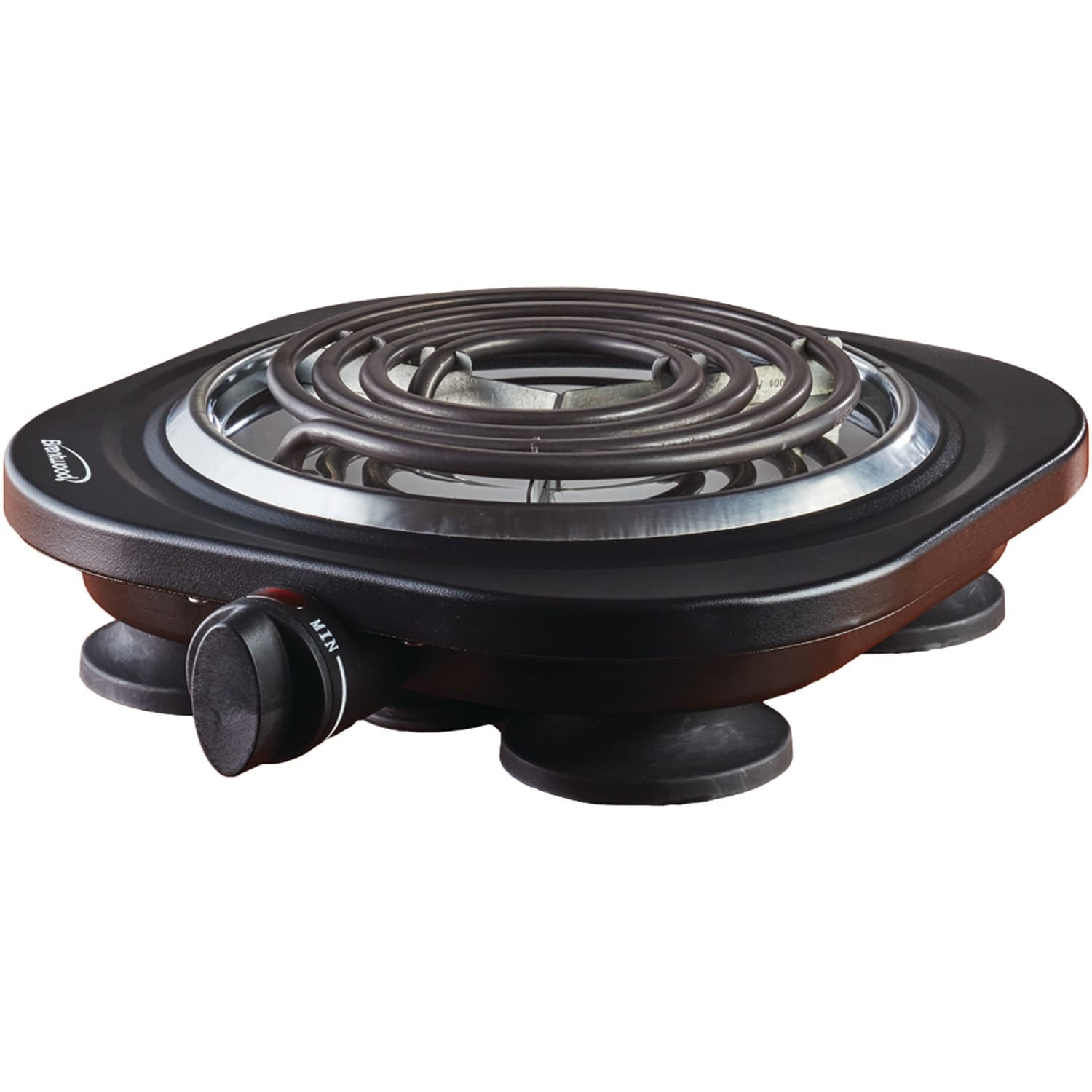 Brentwood 1000-Watt Single Electric Burner, Black