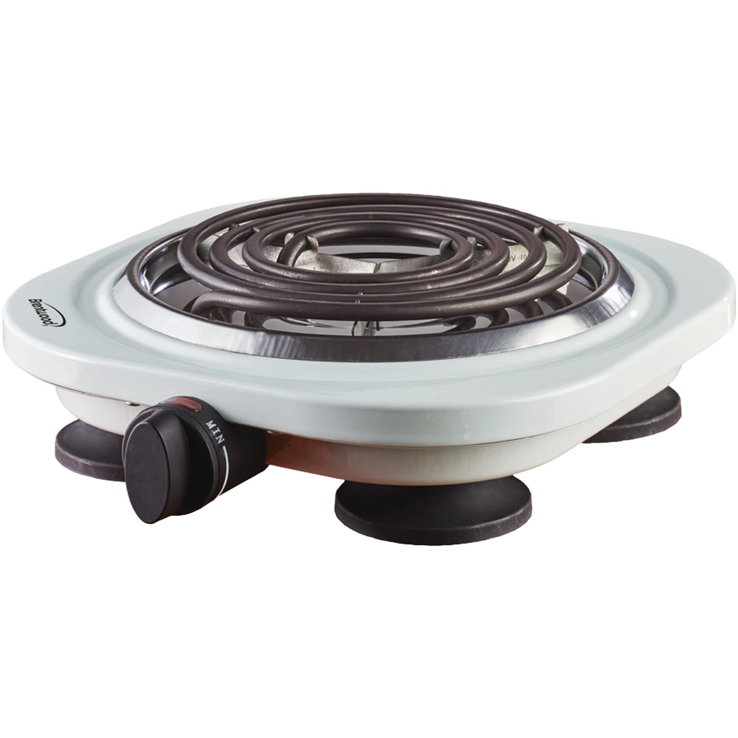 Brentwood 1000-Watt Single Electric Burner, White