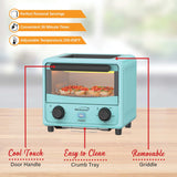 Brentwood 183-Cu. In., 3-L 500-Watt Stainless Steel Mini Toaster Oven, Blue