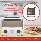 Brentwood 183-Cu. In., 3-L 500-Watt Stainless Steel Mini Toaster Oven, White