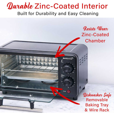 Brentwood 2-Slice 700-Watt Countertop Toaster Oven