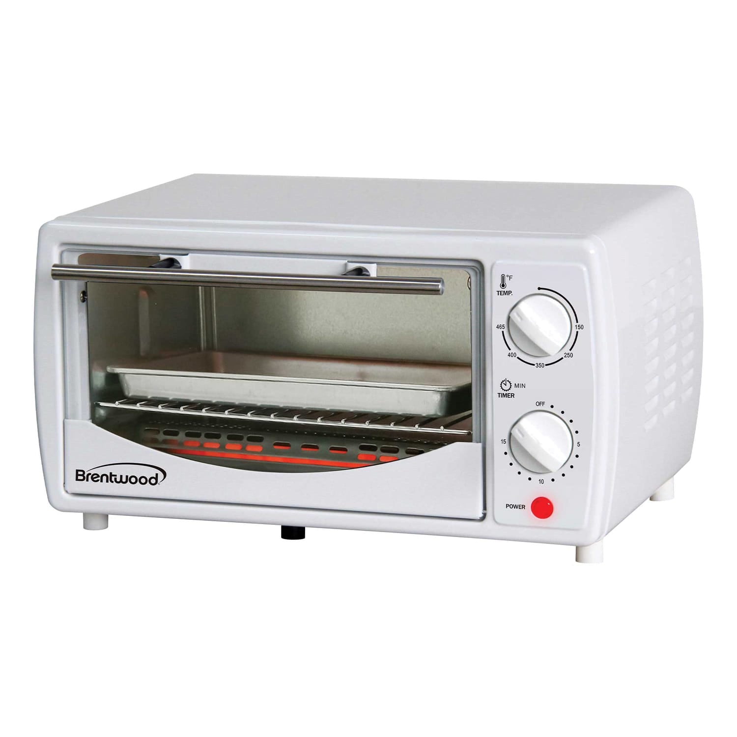 Brentwood 4-Slice Toaster Oven, White