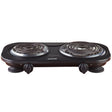 Brentwood 1500-Watt Double Electric Burner, Black