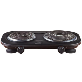 Brentwood 1500-Watt Double Electric Burner, Black