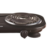 Brentwood 1500-Watt Double Electric Burner, Black