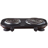 Brentwood 1500-Watt Double Electric Burner, Black