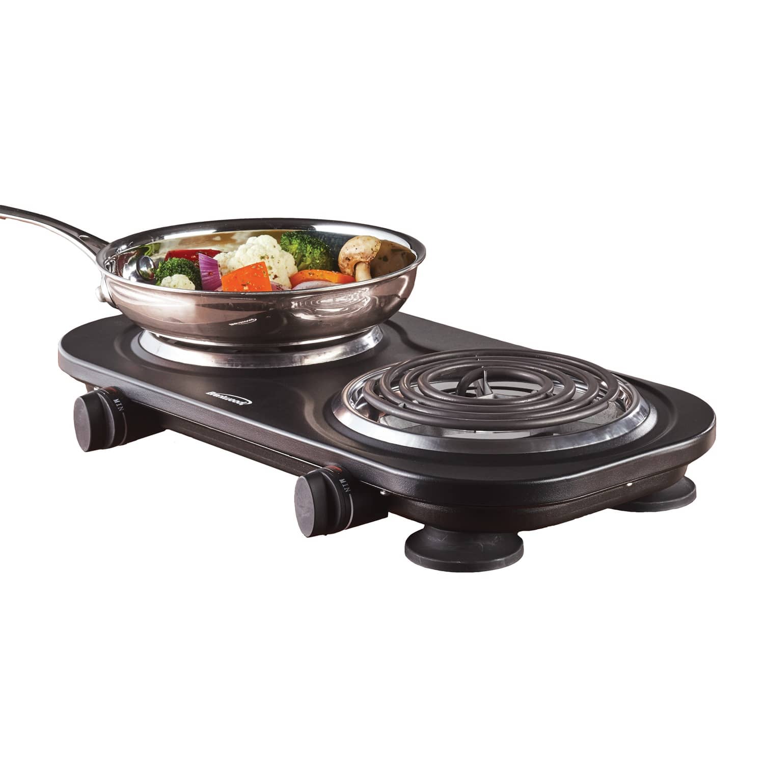 Brentwood 1500-Watt Double Electric Burner, Black