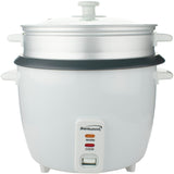 Brentwood 10-Cups Cooked/20-Cups Uncooked Electric Rice Cooker with Steamer, White
